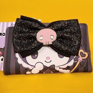 Loungefly Sanrio Kuromi 20th Anniversary Bow Cosplay Flap Wallet NEW